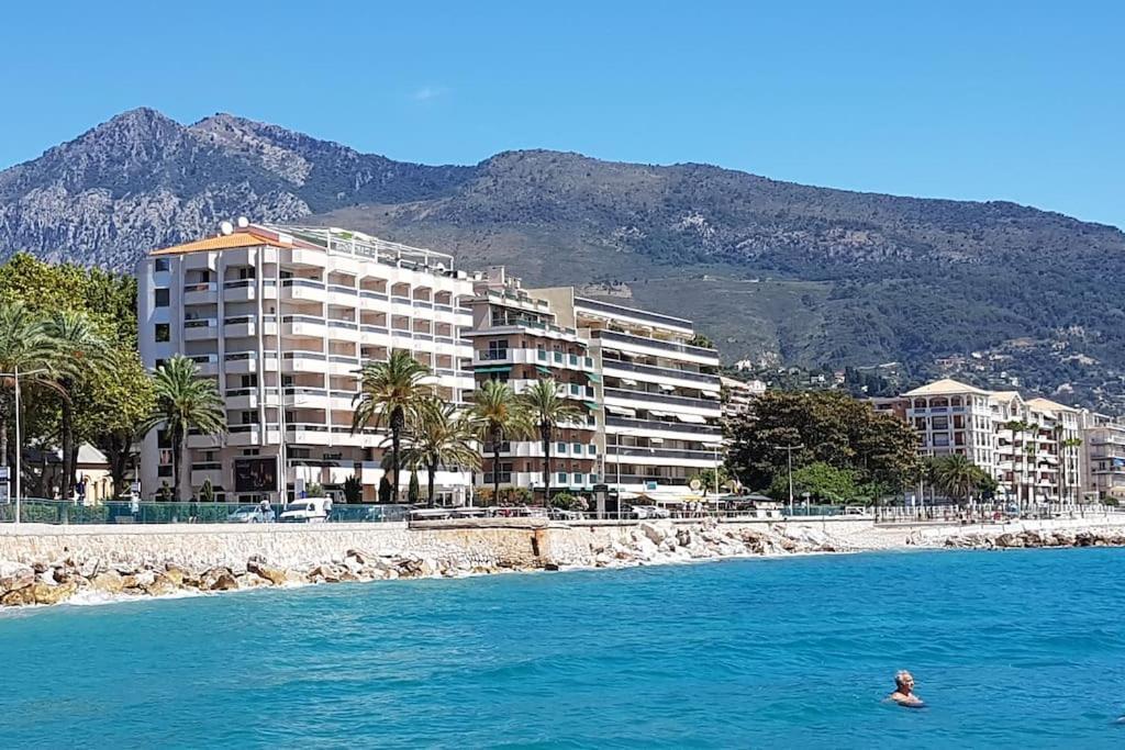 Appartement Bord De Mer Avec Garage Menton Exterior foto