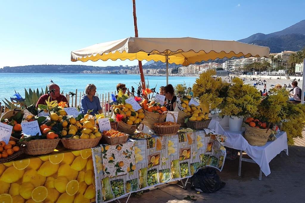 Appartement Bord De Mer Avec Garage Menton Exterior foto